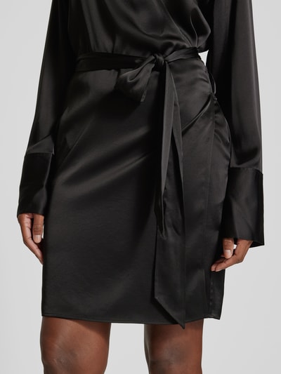 Filippa K Knielanges Kleid mit Taillengürtel Black 3