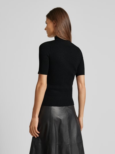 MaxMara Leisure Strickshirt mit Stehkragen Modell 'ALCE' Black 5