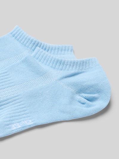 Produktfoto, Ankle Socks im 2er-Pack mit gerippten Bündchen von Snocks, mieszanka bawełny z dodatkiem streczu, jasnoniebieskie, zestaw 2 szt.
