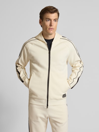 EA7 Emporio Armani Sweatjack met tweewegsritssluiting en steekzakken Offwhite - 4