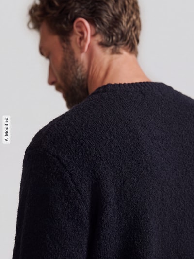 Selected Relaxed Fit Pullover aus Baumwoll-Mix Modell 'ALEX' Marine 3