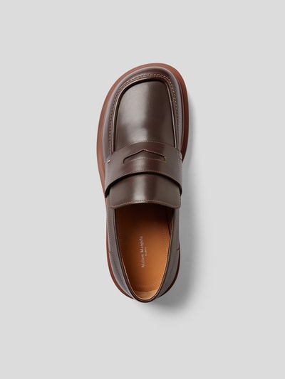 Maison Margiela Penny-Loafer mit Kontrastnähten Mittelbraun 4