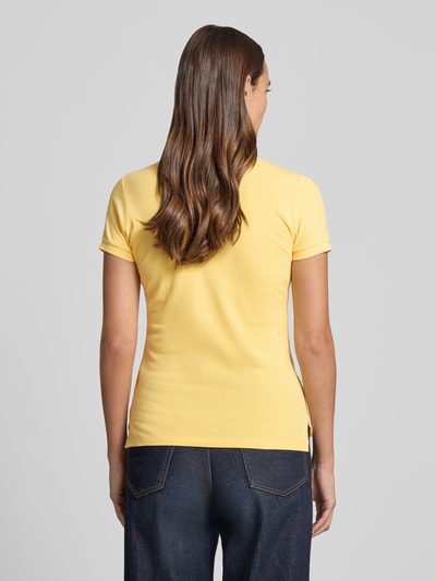 Polo Ralph Lauren regular fit poloshirt van katoenmix model 'JULIE' Lichtgeel - 5