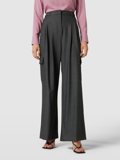 SEDUCTIVE Oversized stoffen broek met opgestikte zakken, model 'FRANKIE' Donkergrijs - 4