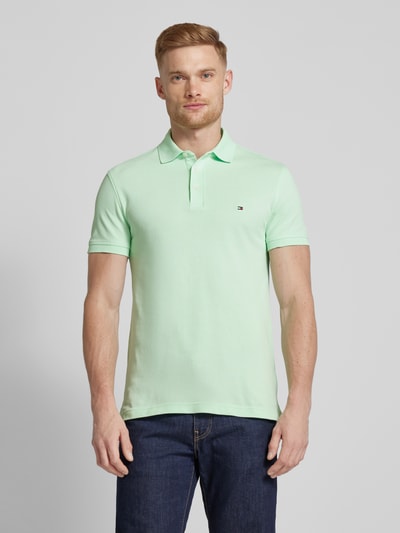 Tommy Hilfiger Slim Fit Poloshirt mit Label-Stitching Mint 4