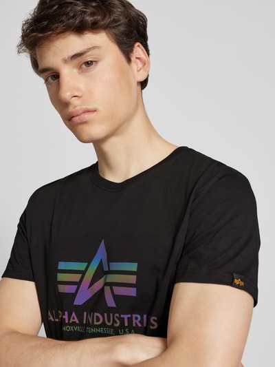 Alpha Industries T-Shirt mit Label-Print Black 3