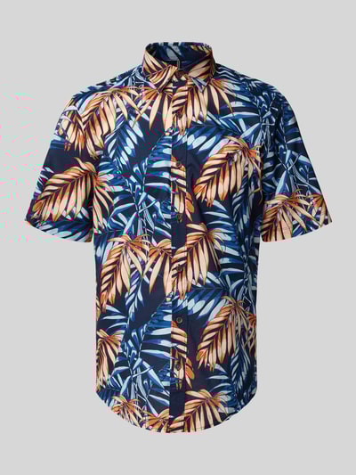 Lerros Regular fit vrijetijdsoverhemd met kentkraag Zwart - 2