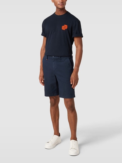 BOSS Orange Szorty chinosy z dodatkiem streczu model ‘Schino-Taber-Shorts’ Granatowy 1