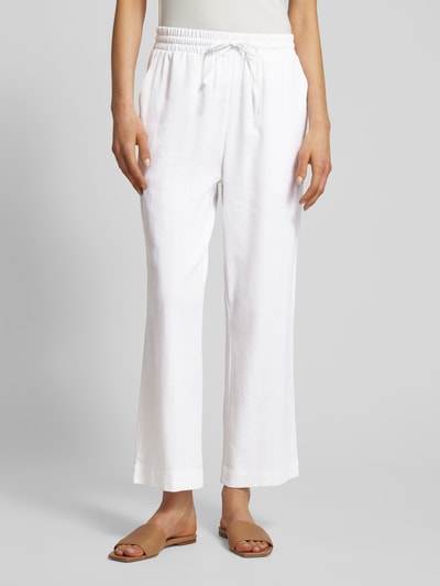 FREE/QUENT Stoffen broek met elastische band, model 'Lava' Offwhite - 4