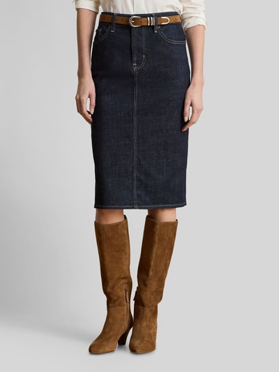 Lauren Ralph Lauren Tapered Fit Jeansrock aus Baumwoll-Mix Jeansblau 4