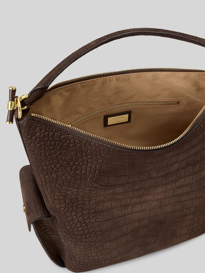 Lauren Ralph Lauren Handtas met echt leer Donkerbruin - 3
