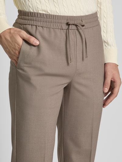 Lindbergh Relaxed Fit Stoffhose mit elastischem Bund Beige 3