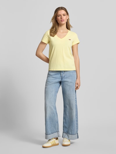 Levi's® Slim Fit T-Shirt aus reiner Baumwolle Pastellgelb 1