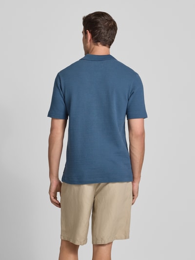 Marc O'Polo Regular fit poloshirt van een mix van katoen en elastaan Blauw - 5