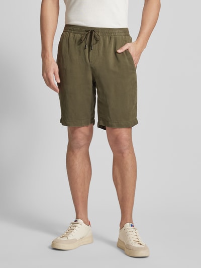 Strellson Regular Fit Shorts mit Gesäßtasche Modell 'Kaji' Oliv 4