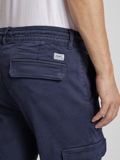 Pepe Jeans Spodnie cargo o kroju slim fit ze sznurkiem model ‘Gymdigo’ Niebieski 3