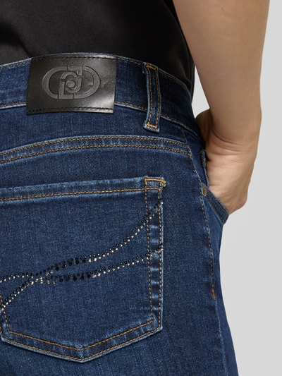 Liu Jo White Slim Fit Jeans mit Eingrifftaschen Dunkelblau 3