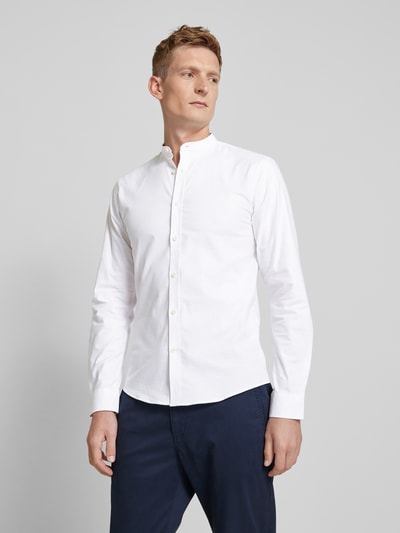 Lindbergh Koszula casualowa o kroju slim fit ze stójką model ‘Oxford’ Biały 4