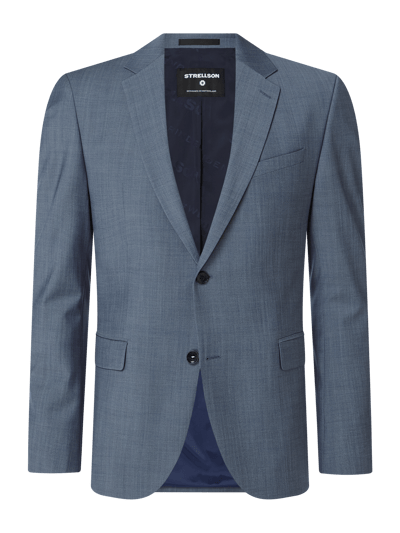 Strellson Slim Fit 2-Knopf-Sakko mit Stretch-Anteil Modell 'Aidan' Bleu 1