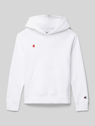 CHAMPION Hoodie mit Label-Stitching Weiss 1