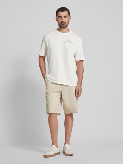 Lindbergh Oversized T-Shirt mit Label-Print Offwhite 1