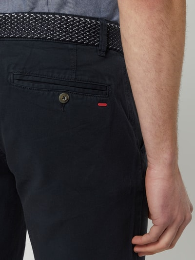 Lerros Korte regular fit chino van katoen, model 'Craig' Marineblauw - 3