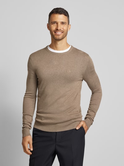 Lindbergh Gebreide pullover met ribboorden Zand - 4