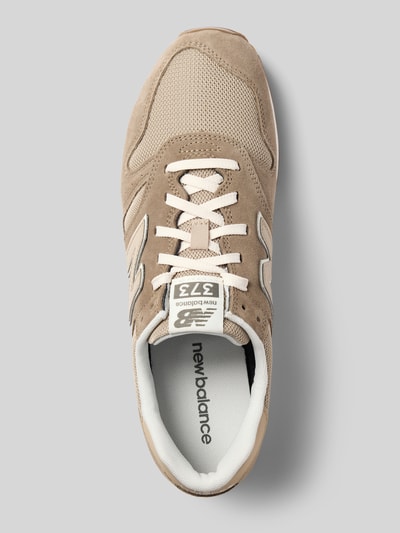 Produktfoto, Sneaker mit Label-Patch von New Balance aus Leder-Mix mit abgerundete Spitze, Schnürung, Beige- und Cremetönen, Absatzhöhe 2 cm, Schafthöhe 8 cm, Schaftweite 9 cm, Herren Sneaker
