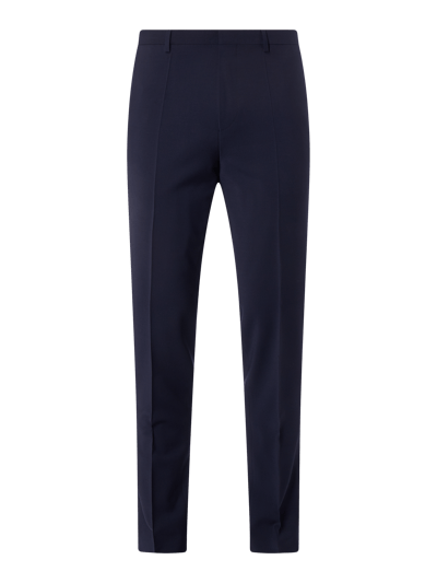 HUGO Pantalon van scheerwolmix, model 'Hesten' Marineblauw - 1