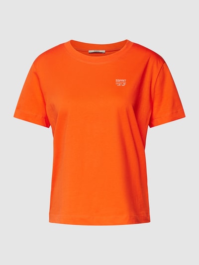 Esprit T-Shirt aus Baumwolle mit Label-Print Orange 2