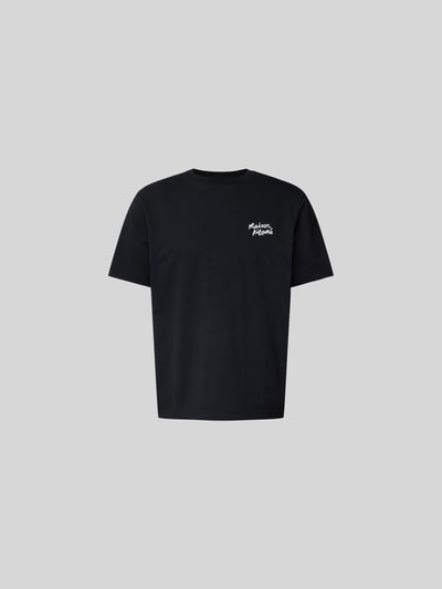 MAISON KITSUNE T-Shirt mit Label-Stitching Black 2