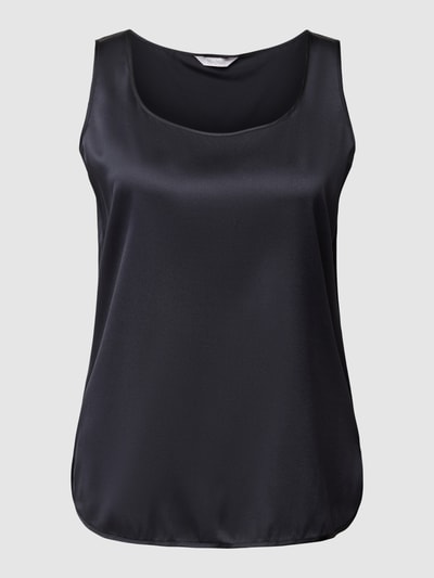 MaxMara Leisure Zijden top in effen design, model 'PAN' Donkerblauw - 2