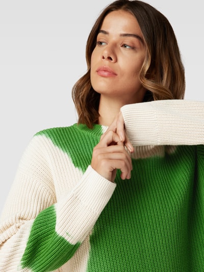 Jake*s Casual Gebreide pullover met all-over print Groen - 3