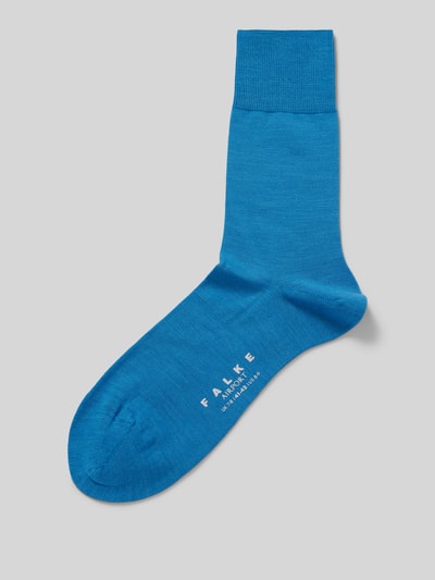 Falke Socken mit Label-Detail Modell 'AIRPORT' Hellblau 1