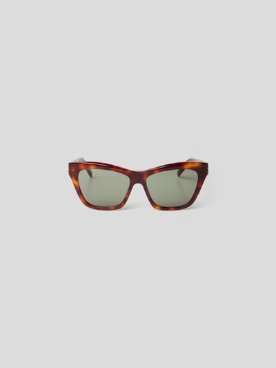Saint Laurent Unisex Sonnenbrille im Retro-Look Dunkelbraun 2