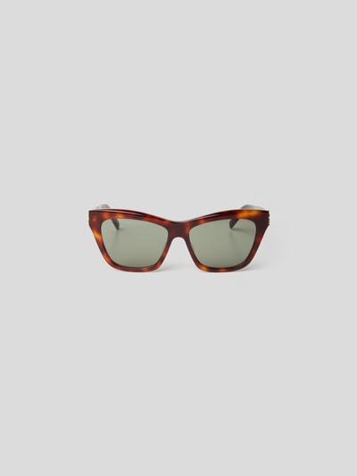 Saint Laurent Unisex Sonnenbrille im Retro-Look Dunkelbraun 2