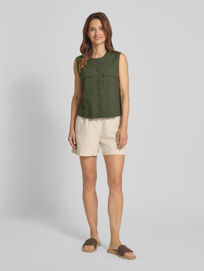 JAKE*S STUDIO WOMAN Regular Fit Blusentop mit Brustpattentaschen Khaki 1