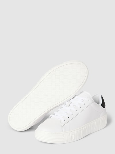 Tommy Jeans Sneakers van leer met labeldetail Wit - 4