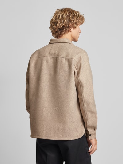 Only & Sons Regular fit overhemdjack met paspelzakken op de borst, model 'ASH' Beige - 5