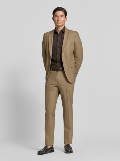 OLYMP Modern Fit Businesshemd aus reiner Baumwolle Dunkelbraun 1
