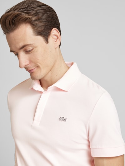 Lacoste Koszulka polo o kroju regular fit z detalem z logo Jasnoróżowy 3