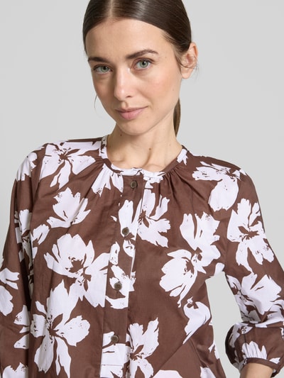 MAERZ Muenchen Regular Fit Bluse mit 3/4-Arm Mittelbraun 3