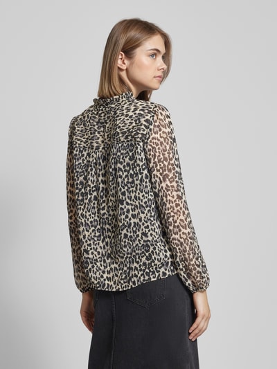 Only Straight fit blouse met druppelvormige hals, model 'DITSY' Zwart - 5