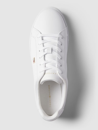 Tommy Hilfiger Ledersneaker mit Logo-Applikation Weiss 4