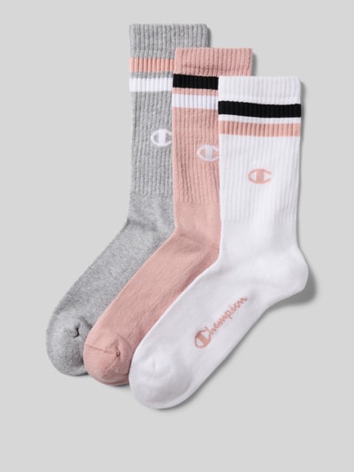 CHAMPION Socken mit Label-Print im 3er-Pack Hellgrau Melange 1