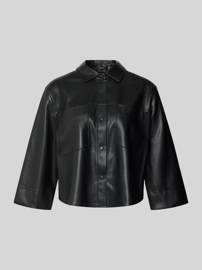 OPUS Kunstlederjacke mit Brusttaschen Modell 'Feleda' Black 1