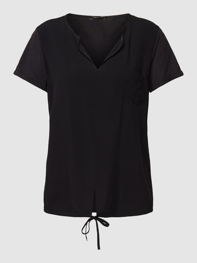 OPUS Blusenshirt aus Viskose mit Schnürung Modell 'Faleria' Black 1