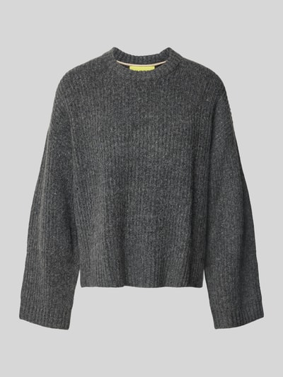 JJXX Oversized Strickpullover mit gerippten Abschlüssen Modell 'SIGGA' Dunkelgrau Melange 2