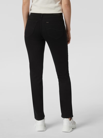 Lee Straight fit jeans met stretch, model 'Marion' Zwart - 5