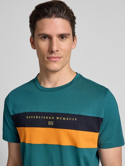 Christian Berg Men T-Shirt mit Label-Print Metallic Gruen 3